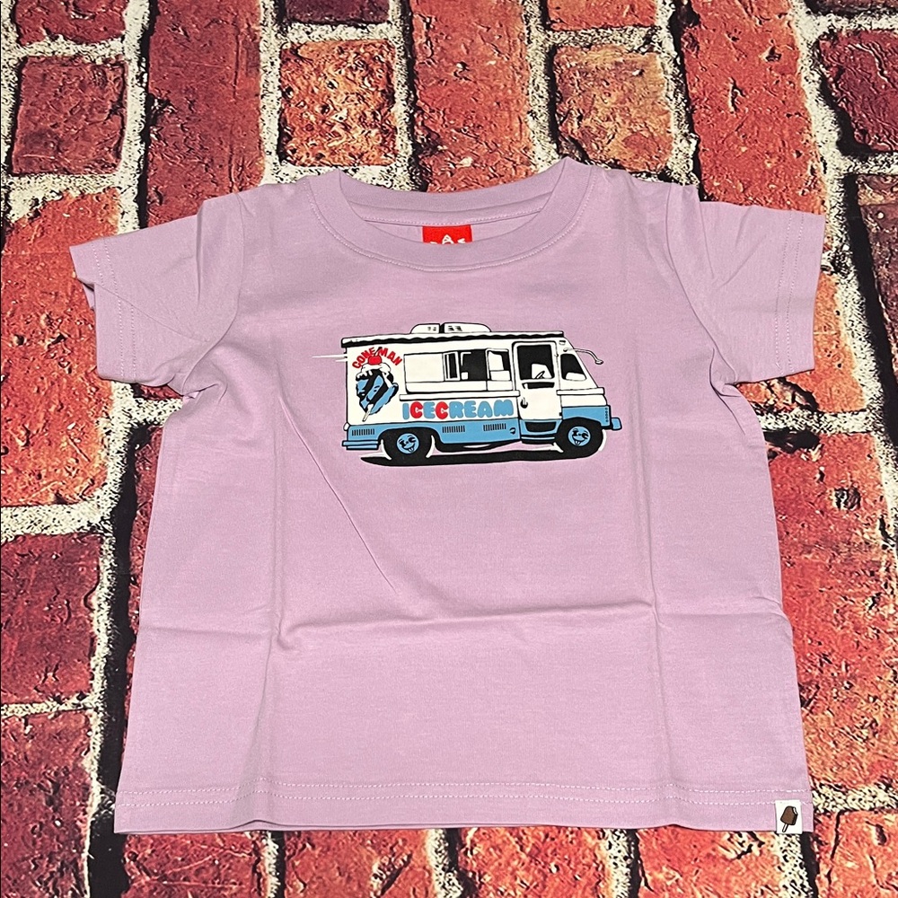 Icecream Kids T-Shirt with Ice Cream Truck - Lavender